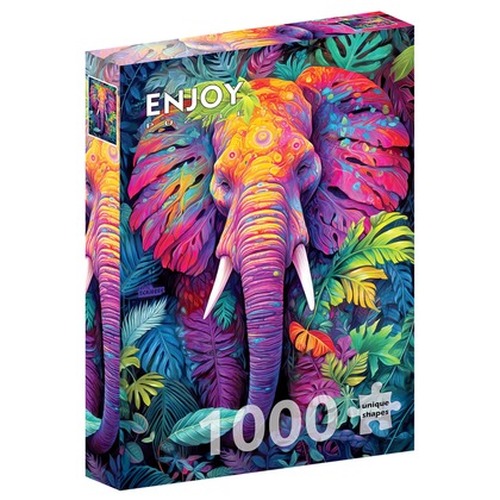 Puzzle 1000 el. Kolorowy słoń