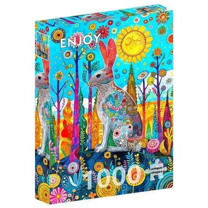 Puzzle 1000 el. Kolorowy zając