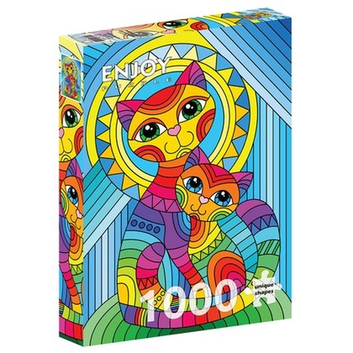 Puzzle 1000 el. Kot i kotek