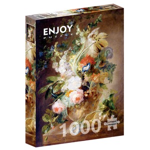 Puzzle 1000 el. Kwiaty w wazonie, Jan van Huysum