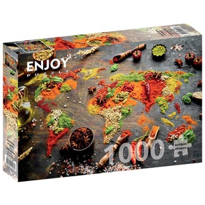 Puzzle 1000 el. Mapa świata z przypraw