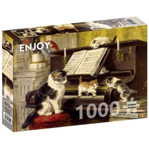 Puzzle 1000 el. Nauka gry na pianinie, Henriette Ronner-Knip