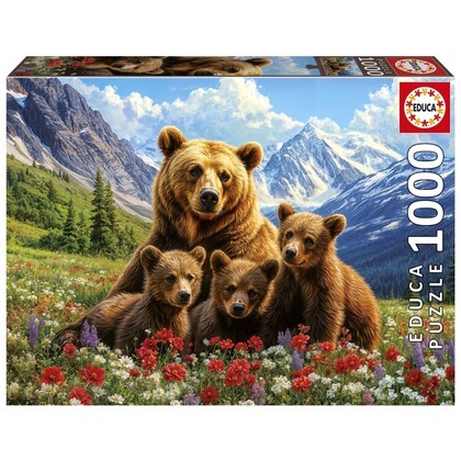 Puzzle 1000 el. Niedźwiedzie grizzly