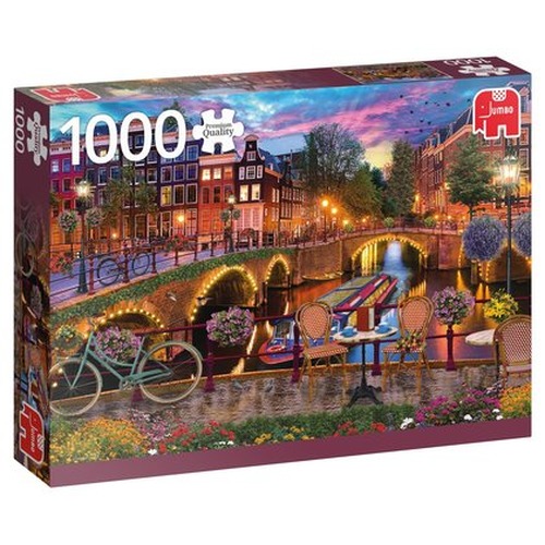 Puzzle 1000 el. PC Kanał w Amsterdamie