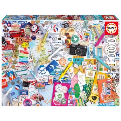 Puzzle 1000 el. Podróżny kolaż