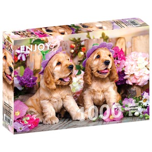 Puzzle 1000 el. Szczenięta rasy Cocker Spaniel