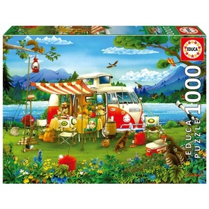Puzzle 1000 el. Wakacje z kamperem