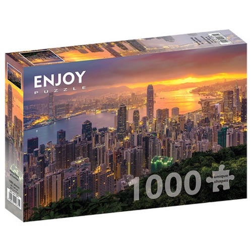 Puzzle 1000 el. Wschód słońca w Hongkongu / Chiny