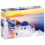 Puzzle 1000 el. Wschód słońca w Santorini / Grecja