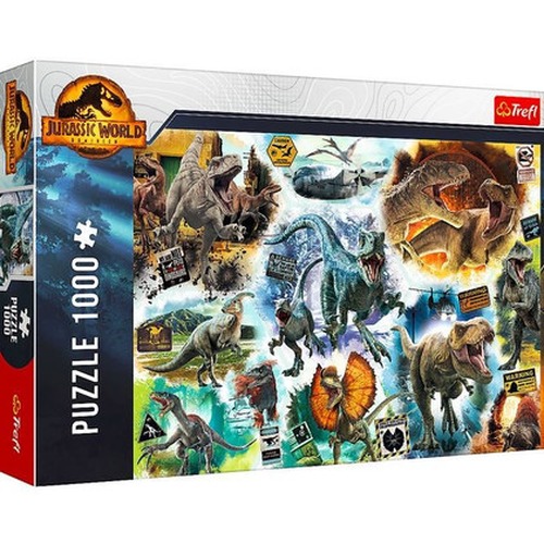 Puzzle 1000 elementów Na tropie dinozaurów Jurassic Park