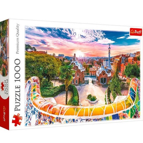 Puzzle 1000 elementów Zachód słońca nad Barceloną