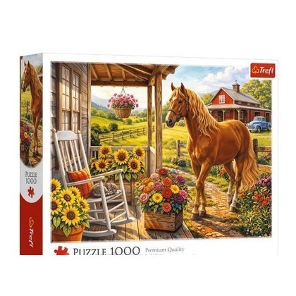 Puzzle 1000 Koń na farmie TREFL