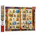 Puzzle 1000 Kolekcja znaczków - atlas ptaków TREFL