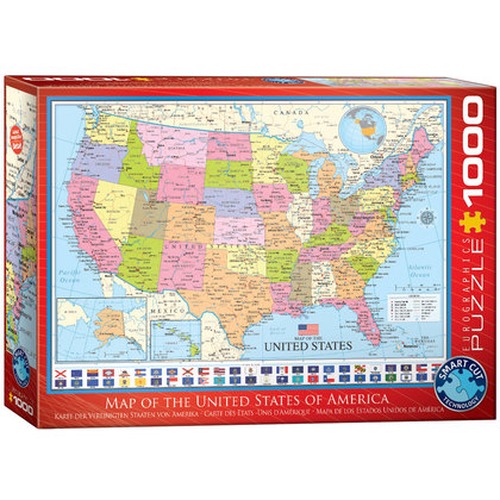 Puzzle 1000 Map of the United States 6000-0788