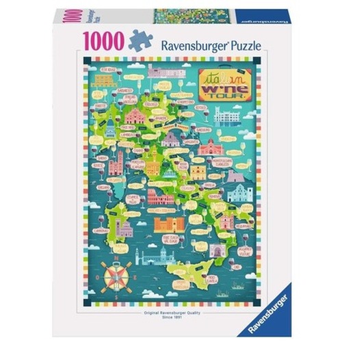 Puzzle 1000 Mapa włoskich win