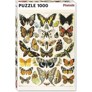 Puzzle 1000 - Millot, Motyle i ćmy PIATNIK