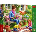 Puzzle 1000 Mother's Day: Rodzina w ogrodzie TREFL