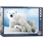 Puzzle 1000 Niedźwiedź polarny i młode