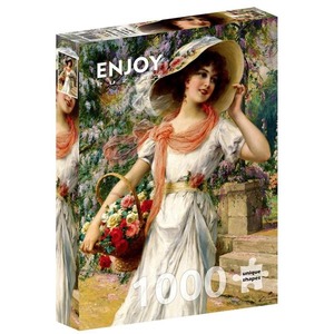 Puzzle 1000 Ogród kwiatowy, Paul Emile Vernon