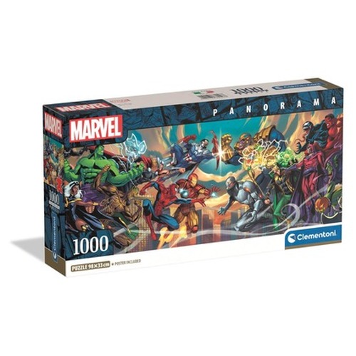 Puzzle 1000 Panorama Compact Marvel Heroes vs. Villains 37056