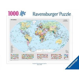 Puzzle 1000 Polityczna mapa świata