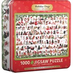 Puzzle 1000 Tin Holiday Dogs 8051-0939