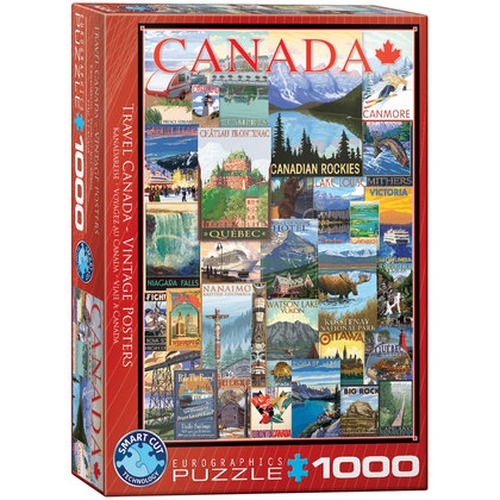 Puzzle 1000 Travel Canada Vintage Poste 6000-0778