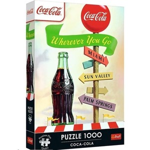 PUZZLE 1000 Trefl Premium Plus Coca-Cola Gdziekolwiek zmierzasz 12098