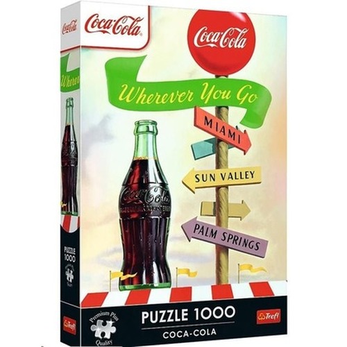 PUZZLE 1000 Trefl Premium Plus Coca-Cola Gdziekolwiek zmierzasz 12098