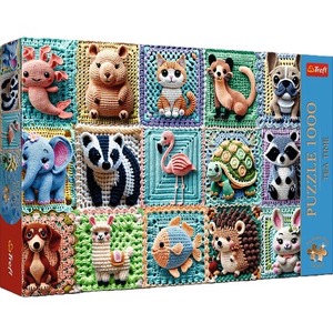 PUZZLE 1000 Trefl Premium Plus Szydełkowe zwierzątka 12093