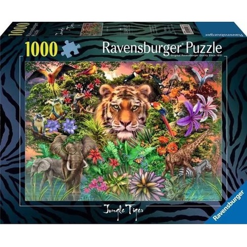 Puzzle 1000 Tygrys w ogrodzie