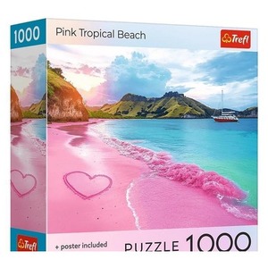 Puzzle 1000 USA Collection: Pink Beach TREFL