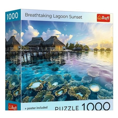 Puzzle 1000 USA Collection: Tahiti Sunset TREFL