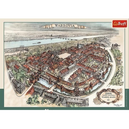 Puzzle 1000 Warszawa Stare Miasto 1951 TREFL