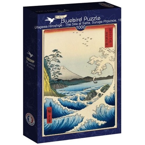 Puzzle 1000 Widok na morze w Satta, Hiroshige