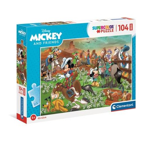 Puzzle 104 maxi super color Mickey&Przyjaciele 23759