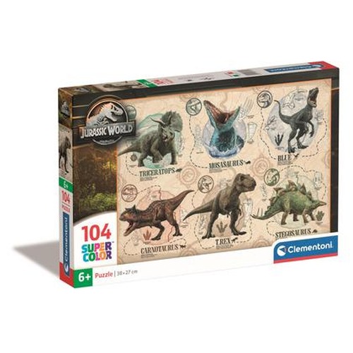 Puzzle 104 super kolor Jurassic world 27179