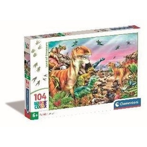 Puzzle 104 Super Kolor Land of Dinosaurs