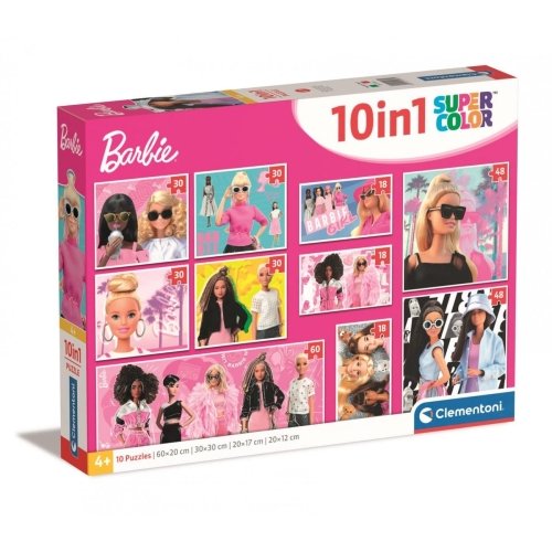 Puzzle 10w1 Super Kolor Barbie