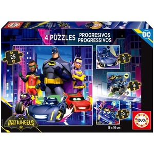 Puzzle 12 el. + 16 el. + 20 el. + 25 el. Batwheels