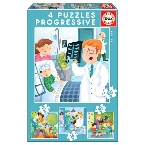 Puzzle 12 el. + 16 el. + 20 el. + 25 el. Kiedy dorosnę, chcę zostać...