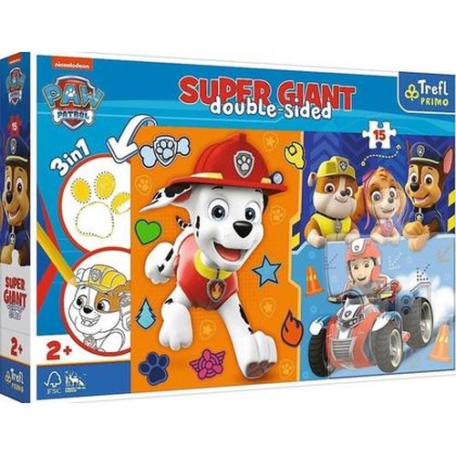 Puzzle 15 Giant Poznaj Psi Patrol TREFL