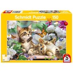 Puzzle 150 el. Figlarne kotki