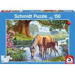 Puzzle 150 el. Konie przy strumieniu