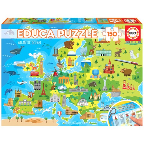 Puzzle 150 el. Mapa Europy dla dzieci