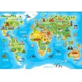 Puzzle 150 el. Mapa świata dla dzieci (Atrakcje turystyczne)