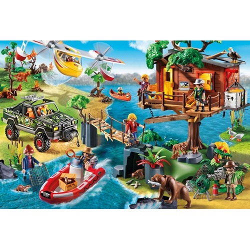 Puzzle 150 el. PLAYMOBIL Domek na drzewie + figurka