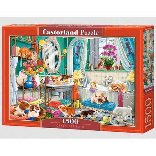 Puzzle 1500 Crazy Pet Bath CASTOR