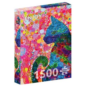 Puzzle 1500 el. Kolorowy kot