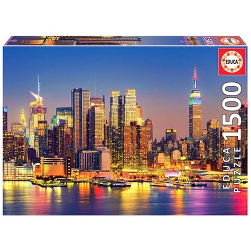 Puzzle 1500 el. Manhattan nocą / Nowy Jork